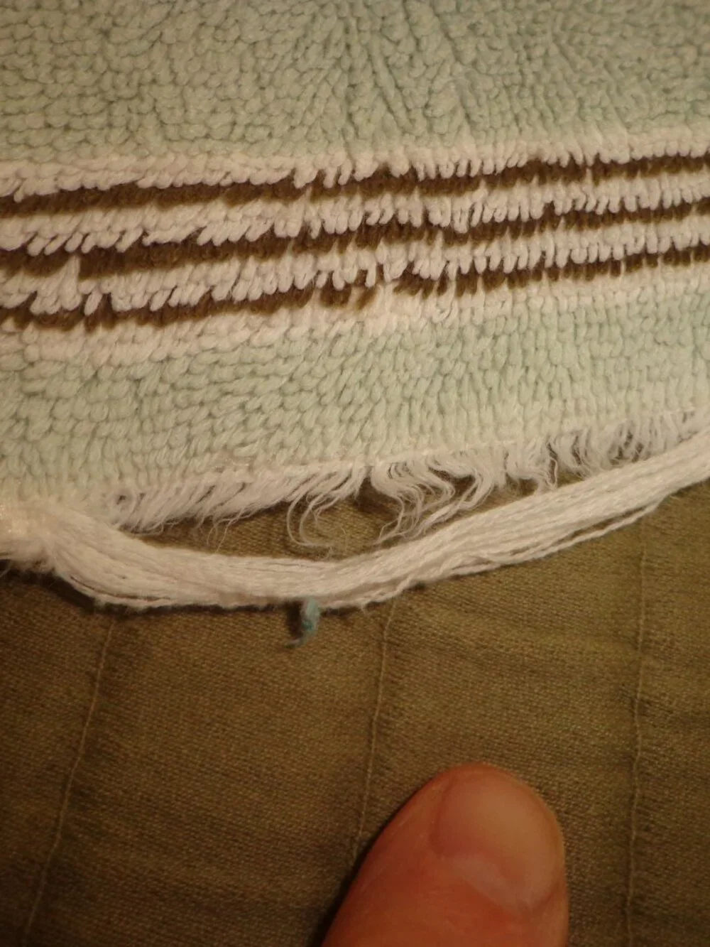 2 Sets of Pottery Barn Bath Towels Striped Used Coastal Colors